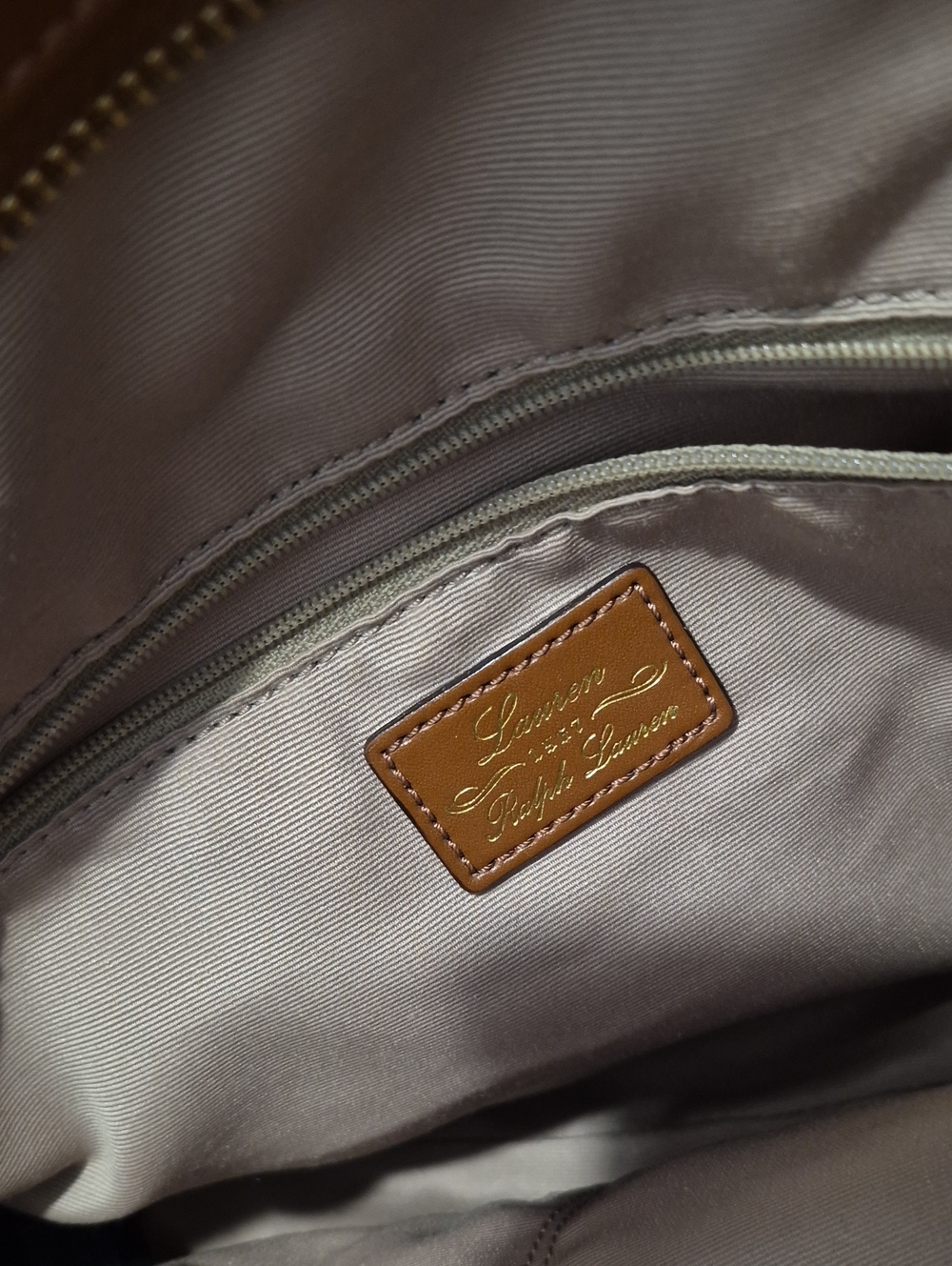 Ralph Lauren-Floral Canvas Tote with Brown Leather Trim - Pink Floral - Picture 11 of 13